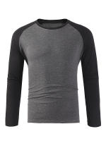 Camiseta de manga raglán de talla grande para hombre, primavera, otoño e invierno, informal, de manga larga - details 2