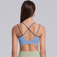 Sujetador de yoga para mujer, ropa de pilates a prueba de golpes de alta intensidad, con correas cruzadas absorbentes de golpes para gimnasio - details 19