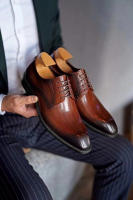 Zapatos de cuero viejos de moda con cabeza cuadrada - details 7