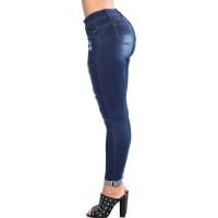 Vaqueros desgastados de estilo coreano de cintura alta para mujer - details 7