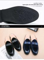 Nuevas sandalias informales de moda para hombre, mulas de piel de cocodrilo, suela de goma antideslizante británica, suaves y transpirables para caminar - details 4