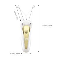 Removedor de cuerpo eléctrico para mujer, afeitadora de hilo de algodón para piernas y brazos, maquinilla de afeitar, depiladora de pelo recargable para cuello de belleza - details 10