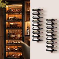 Estantería de pared para 24 botellas de vino, para cocina, comedor, bar - details 3