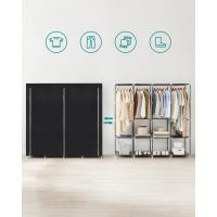 Armario Plegable de Tela 4 Barras, 4 Bolsillos Laterales, Almacenamiento, Negro RYG094B02 - details 2