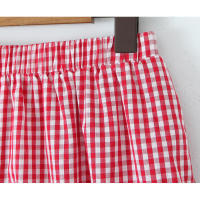 Top corto de algodón de verano 2025 con botones delanteros, camiseta sin mangas a cuadros negros y rojos para mujer - details 22
