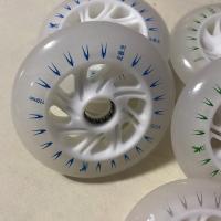 2 Piece Led Bright PU Inline Speed skate Flash rollers Rodas 100mm 110mm Scooter Roller Ruedas inline Skating wheels - details 5