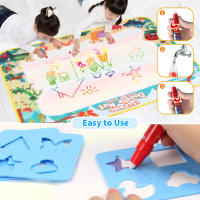 80x60CM Kids Coloring Doodle Magic Water Drawing Mat with Reusable Magic Pens Montessori Painting Board Educational Toys Gifts - details 4