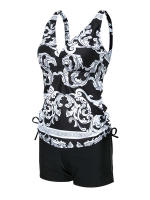 Bikinis de dos piezas con Control de barriga y cuello de pico para mujer, traje de baño Sexy de cintura baja, Tankini de cinta para playa 2022 - details 2