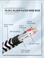 Cable Hifi RCA a XLR Cable RCA estéreo chapado en plata OCC de alta calidad Cable de Audio Hi-Fi Premium de alto rendimiento RCA a XLR - details 3