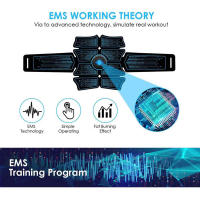 Máquina de cinturón de vibración para entretenimiento deportivo, estimulador muscular Abdominal EMS, equipo de entrenamiento de Fitness, cinturón de gimnasio en casa - details 4