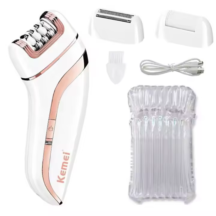 Kemei-depiladora eléctrica para mujer, eliminador de vello Facial, corporal, piernas, Bikini, brazos, axila, axilas, recargable - 1
