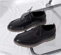 Vestido de cuero informal de alta calidad para hombre, zapatos formales Oxford suaves y cómodos de estilo de oficina de negocios, nueva moda - details 6