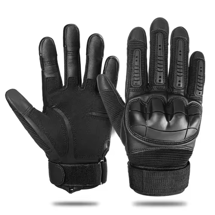 Guantes De Cuero Aptos Para Pantalla Táctil Motociclista - 1