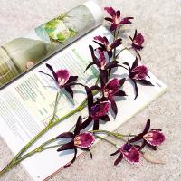 Rama de Dendrobium Artificial, 2 tenedores, orquídeas de simulación de tacto Real realistas, flores falsas exquisitas hechas a mano - details 13