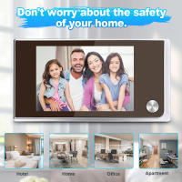 Timbre de Puerta Sectyme con Cámara de 3.5 pulgadas Visión de 120 Grados Monitor y Espejo Inteligente para el Hogar Wireless - details 4