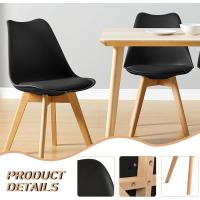 Sillas de comedor, diseño clásico, vintage, nórdico, sillas para comedor, cocina, salón, negro - details 8