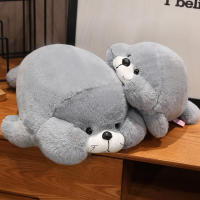 Almohada de sello Kawaii para niños y niñas, cojín de felpa de 30/40/60Cm, bonito Animal suave para acuario, morsa, León marino, regalo - details 14