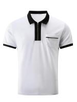 Camiseta informal de manga corta con bolsillo en el pecho para hombre POLO - details 3
