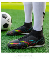 Zapatos de fútbol transpirables de tobillo alto para hombre, botas de fútbol de entrenamiento profesional al aire libre, antideslizantes, ligeras - details 24