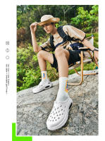 Sandalias Gruesas de Suela con Agujero para Hombres y Mujeres Moda de Playa, Deportes de Ocio, Temperamento Versátil, Pisando Caca - details 27