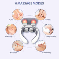 Masajeador de Cuello y Espalda TENS Pulso Inalámbrico para Hombros Alivio del Dolor Calentamiento de la Columna Cervical Cuidado de la Salud - details 5