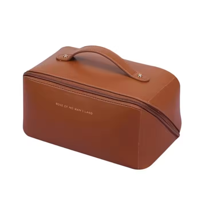 Neceser de Viaje de Cueleo Sintético de Gran Capacidad Estuche de Maquillaje Portátil para Mujer - 1