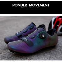 Zapatillas de ciclismo de carretera para hombre y mujer, zapatos planos de velocidad para bicicleta de montaña, con calas Spd y Pedal, novedad - details 8