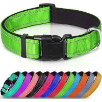 Collar reflectante para perros medianos y grandes, acolchado de neopreno suave, nailon transpirable, ajustable, 25 a 60 centímetros - details 11