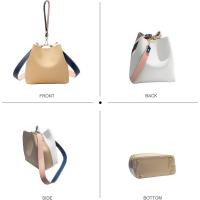 Bolso de moda para mujer, bolso de hombro para mujer, bolso tipo cubo, bolso de mensajero, bolso de diseñador, gris, elegante, 21*13*21 cm, peso: 0,6 kg, hecho de cuero PU de alta calidad, suave, cómodo e impermeable. Cordón en bolsillo interior - details 2