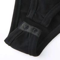 Mono de manga larga con cuello medio alto para mujer, hombros descubiertos, color sólido, moda de alta gama - details 13