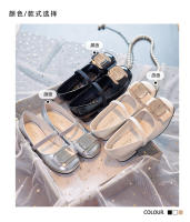 Nuevos zapatos de ballet de cabeza cuadrada francesa arco princesa tacón alto zapatos casuales solo - details 3