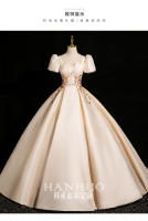 Elegante Vestido de Satén Francés para Mujeres Ideal para Bodas, Reuniones Anuales, Actuaciones de Arte Moda de Alta Sensación - details 3
