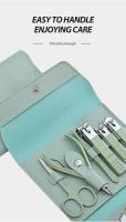 Juego de cortaúñas de acero inoxidable con bolsa plegable, kit de cortador de manicura, tijeras, herramienta de belleza, 16 piezas - details 9