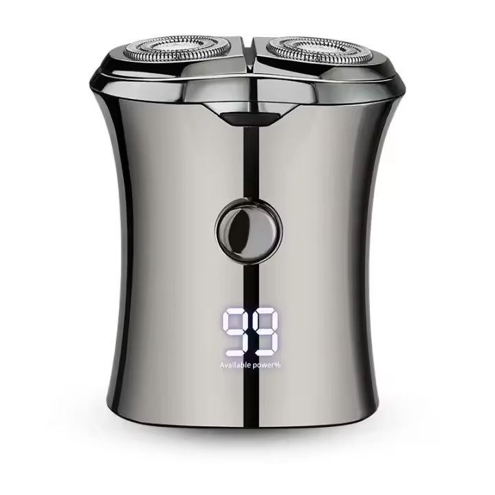 Afeitadora eléctrica con pantalla digital inteligente, afeitadora portátil de viaje, cuchillo magnético, carga USB, regalo de Año Nuevo - 1