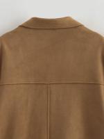 Chaqueta de mujer Chaquetas de dinero viejo Chaqueta de ante de cuero marrón Abrigo Chaqueta vintage de entretiempo Otoño Invierno Nuevo en prendas de vestir exteriores - details 7
