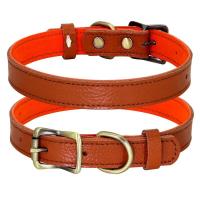 Collar ustable genuino perros pequeños medianos, collares de cuero suave cachorros y gatitos para Chihuahua, Bulldog Francés - details 9