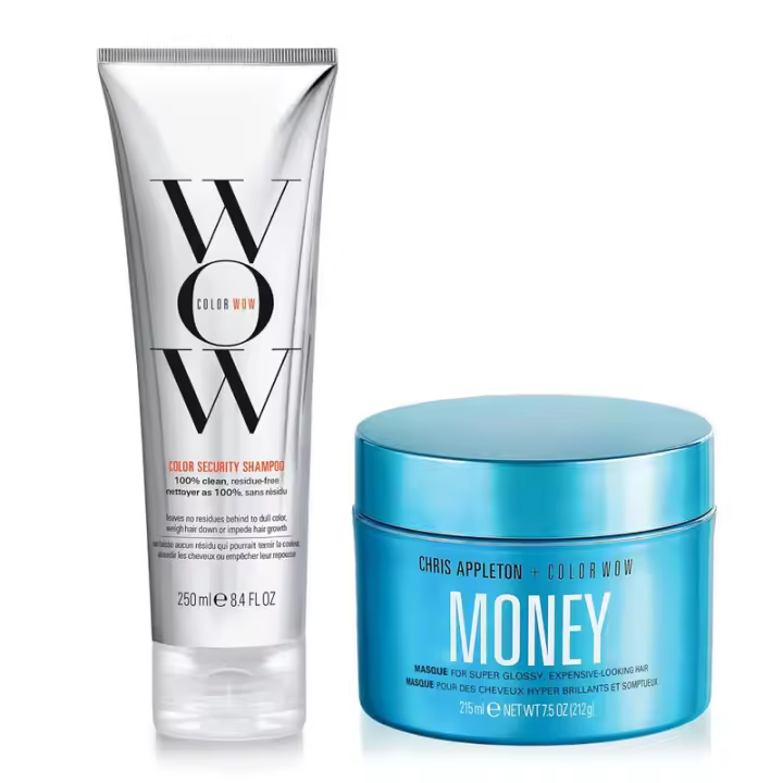 WOW Chris Appleton's Wash Day Faves - CHAMPÚ DE SEGURIDAD DE COLOR Champú 100% limpio y sin sulfatos + acondicionamiento profundo MONEY MASQUE - 1