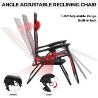 Silla de Relájate al Aire Libre Ajustable Asiento Cobertado para Adultos 160kg - details 11