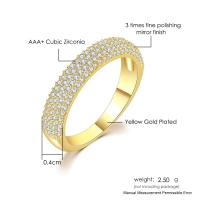 Anillo Vintage Dorado Accesorio de Moda de Cristal Apilable para Mujeres y Hombres - details 0