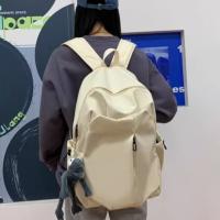 Mochila para ordenador a la moda, bolso escolar para estudiantes de Color sólido con cremallera, bolso de hombro de viaje informal de gran capacidad para estudiantes universitarios - details 19