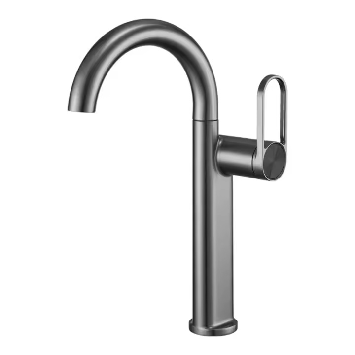 Grifo de Lavabo Alto Mezclador de Calor y Frío Montado en la Deck Mejoras del Hogar Herramientas - 1