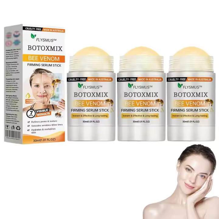 Flysmus Botox Bee Venom Stick, crema avanzada reafirmante y reductora de arrugas, restaura la elasticidad, hidrata, levanta, rellena, - 1