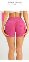 ZHUMU GYM Pantalones Cortos de Yoga de Cintura Alta Secado Rápido, Transpirables, Adecuados para Workout en Gimnasio, Ciclismo, Deportes al Aire Libre - details 6