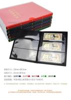 Nuevo 40/60 soportes para billetes de papel colección de álbumes de libros almacenamiento negro rojo azul - details 1