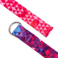 Yoga Stretch Belt With Design Colorful 183CM Length Cotton Polyester Soft Durable Skin-friendly Yoga Stretch Band For Women - details 5
