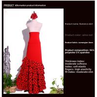 Vestido de Baile Flamenco Falda Volante de Cinturón Rojo Moda para Mujeres - details 2