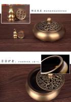 Cobre puro doble sándalo hogar interior aromaterapia ceremonia del té Zen oferta purificación de aire incienso estufa Decoración - details 5