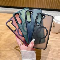 Nueva funda de teléfono de negocios translúcida mate de lujo para Samsung Galaxy S25 S24 Ultra S23 S22 Plus S20 S21 FE Magsafe cubierta magnética - details 4