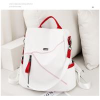 Mochila de Espalda de Cuero Suave con Cremallera Diseño de Parche Liner de Correa Arcuata - details 5