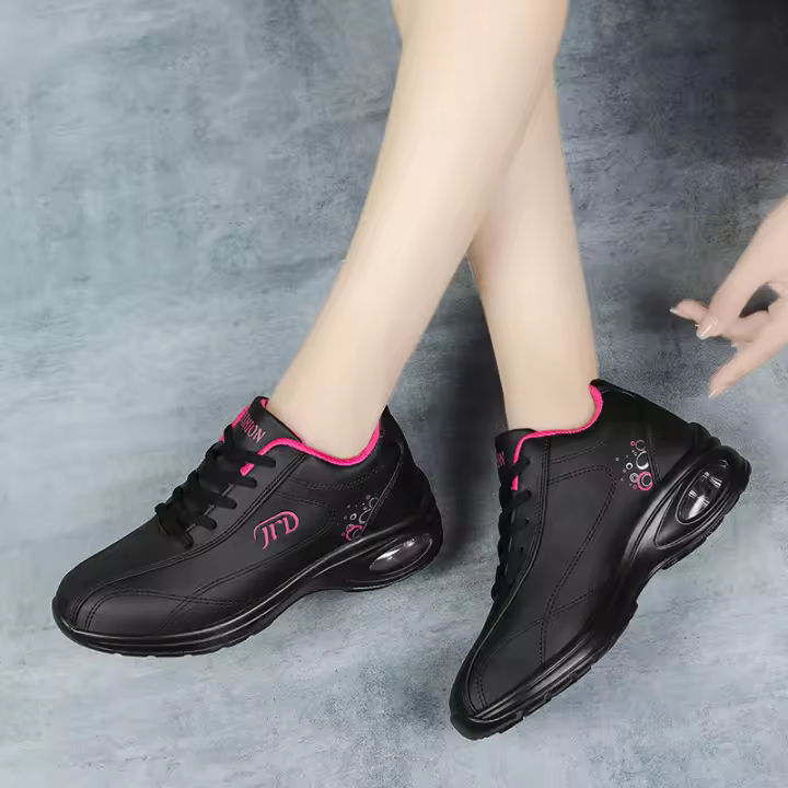 Zapatillas de Mujer con Almohadón de Aire Zapatos de Correr Transpirables para Gimnasio y Deporte PU Plataforma de Tenis Zapatos de Baile - 1